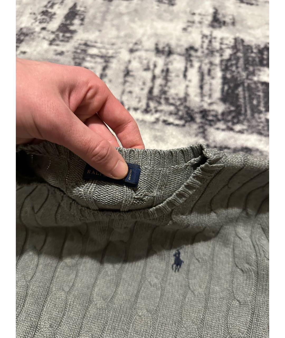 POLO RALPH LAUREN Антрацитовый хлопковый джемпер / свитер, фото 5