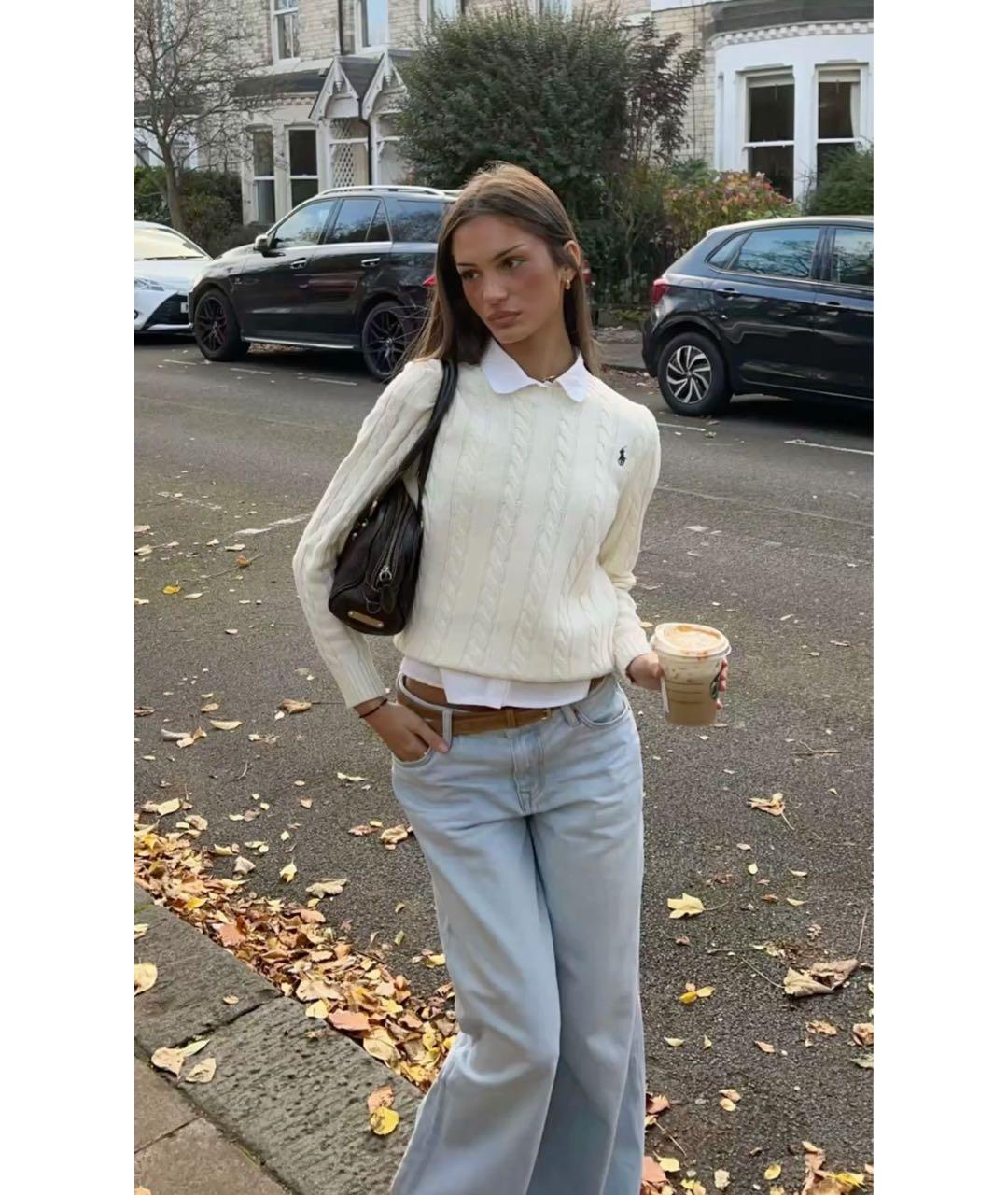 POLO RALPH LAUREN Антрацитовый хлопковый джемпер / свитер, фото 8