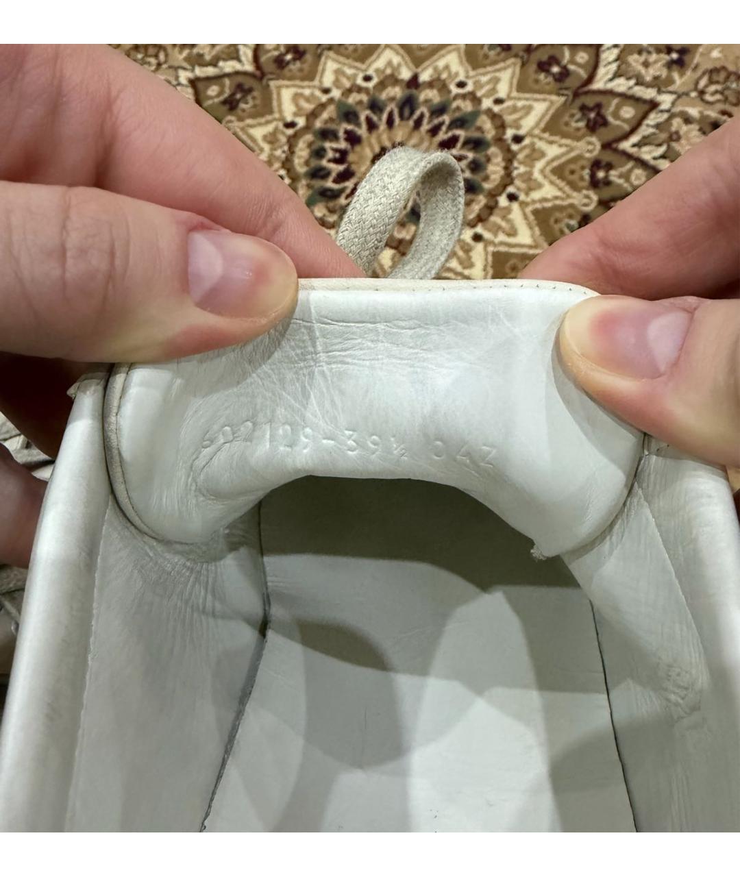 GUCCI Бежевые кожаные кеды, фото 6