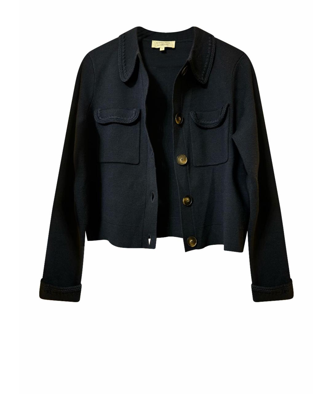 Sezane Темно-синий шерстяной кардиган, фото 1