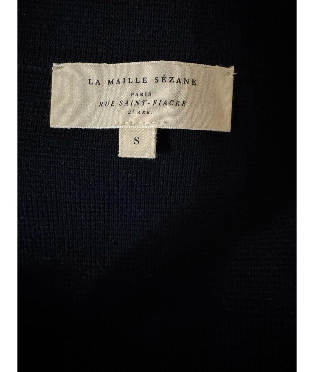 Sezane Темно-синий шерстяной кардиган, фото 3