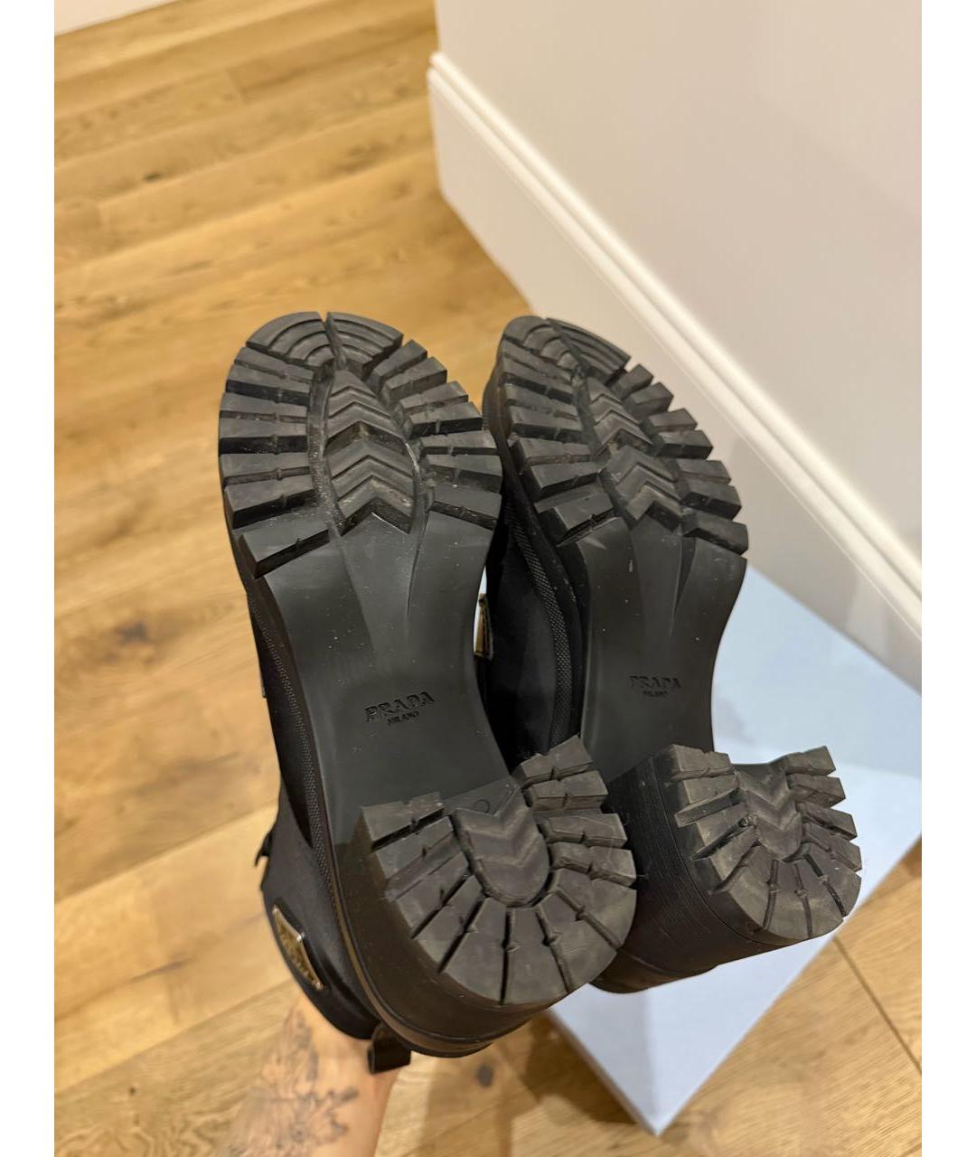 PRADA Черные кожаные ботильоны, фото 3