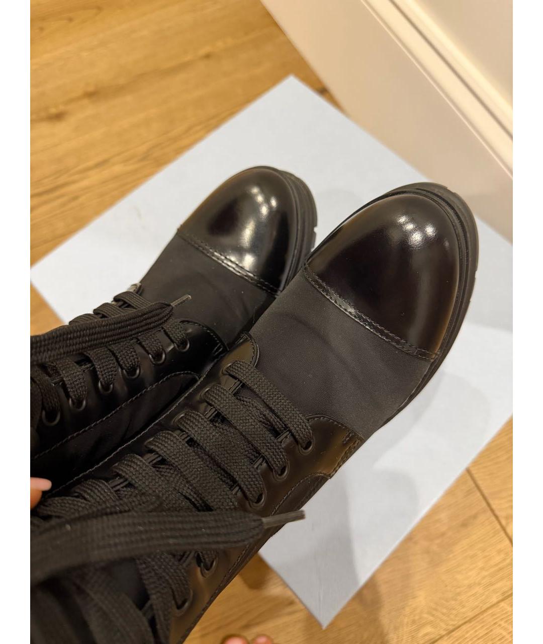 PRADA Черные кожаные ботильоны, фото 4