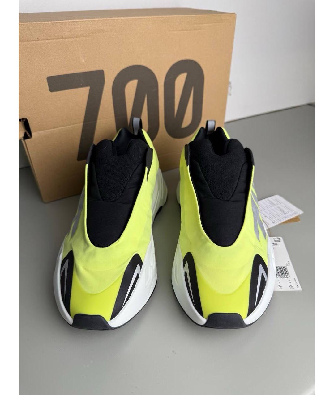 ADIDAS YEEZY Желтые синтетические низкие кроссовки / кеды, фото 2