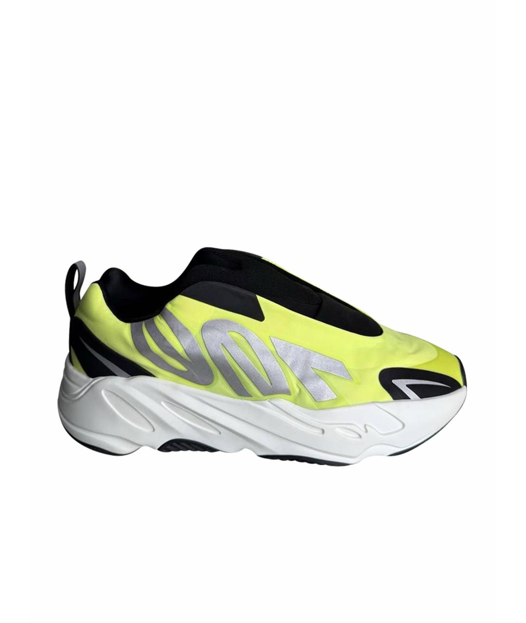 ADIDAS YEEZY Желтые синтетические низкие кроссовки / кеды, фото 1