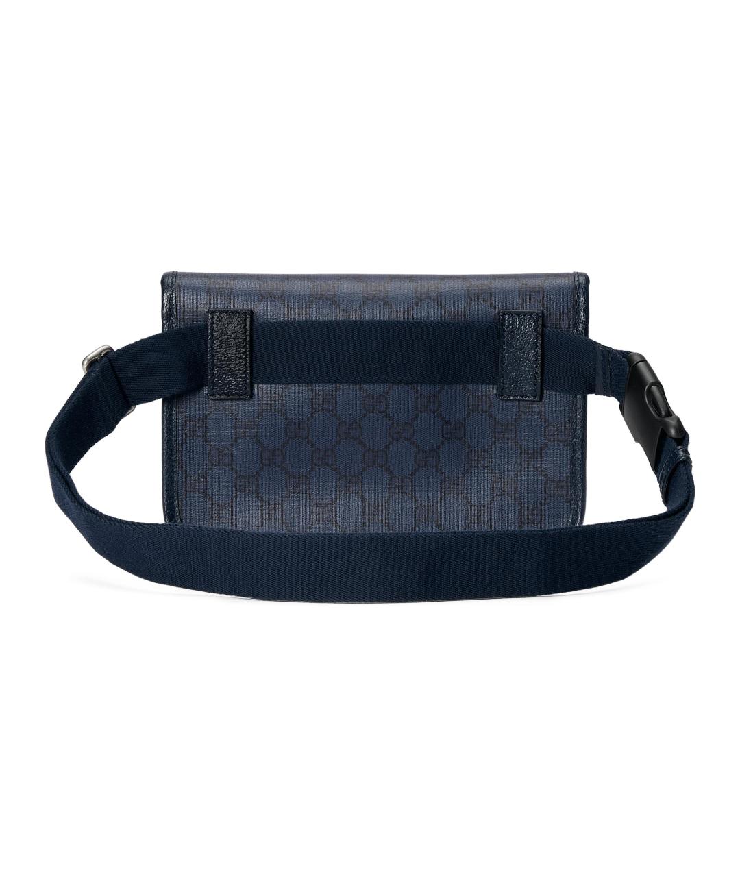 GUCCI Темно-синяя поясная сумка, фото 4