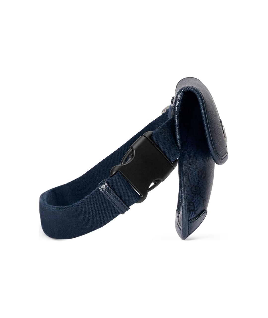 GUCCI Темно-синяя поясная сумка, фото 3