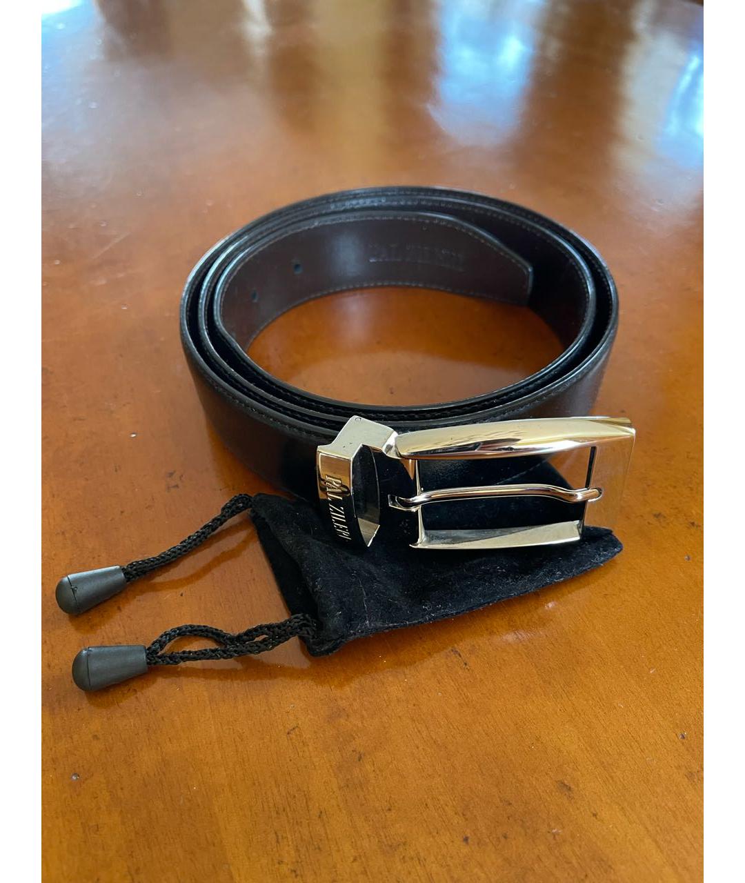 PAL ZILERI Черный кожаный ремень, фото 9