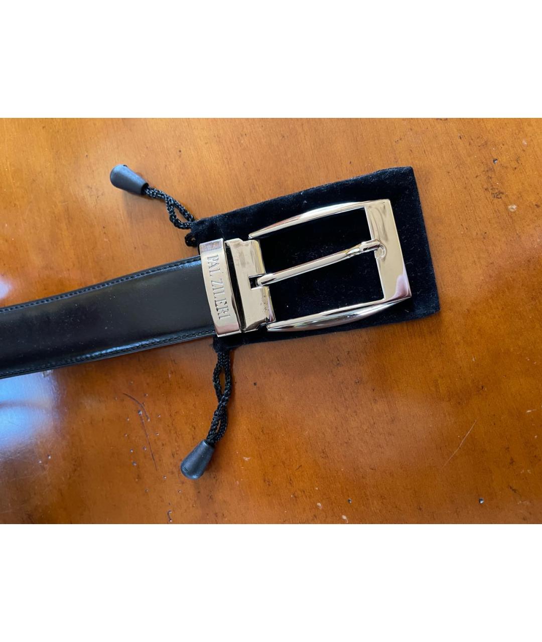 PAL ZILERI Черный кожаный ремень, фото 2