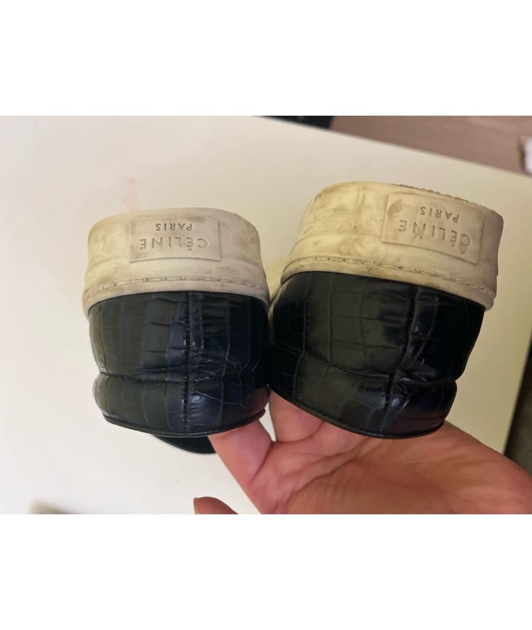 CELINE Синие слипоны из лакированной кожи, фото 7