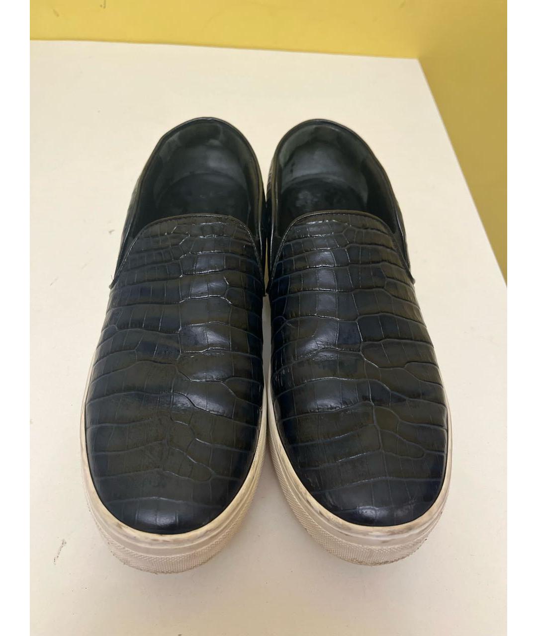 CELINE Синие слипоны из лакированной кожи, фото 2