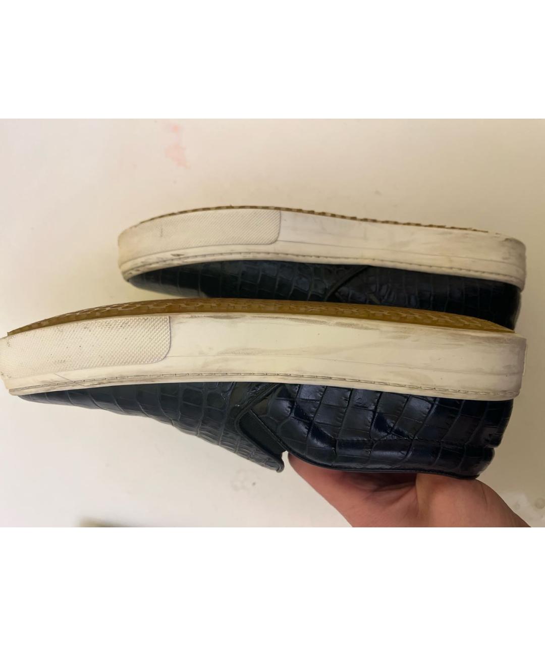 CELINE Синие слипоны из лакированной кожи, фото 8