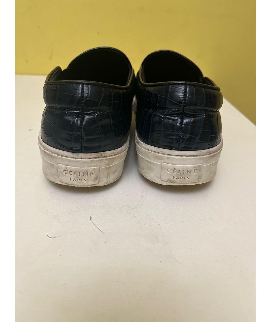 CELINE Синие слипоны из лакированной кожи, фото 4