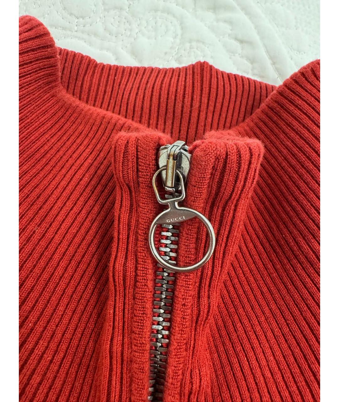 GUCCI Красный шерстяной кардиган, фото 4