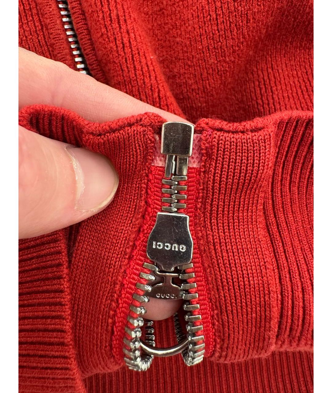 GUCCI Красный шерстяной кардиган, фото 8