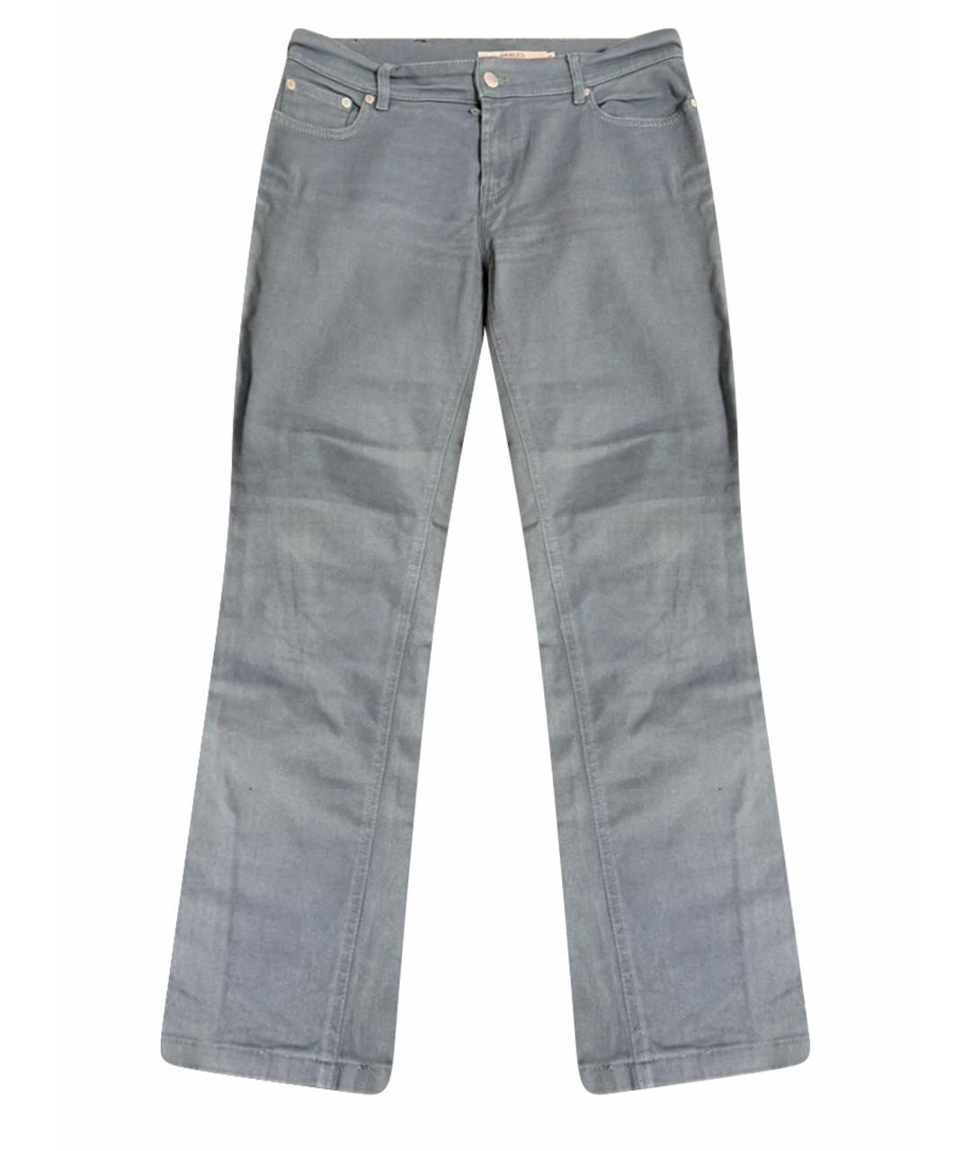 VALENTINO Антрацитовые хлопко-кашемировые джинсы клеш, фото 1