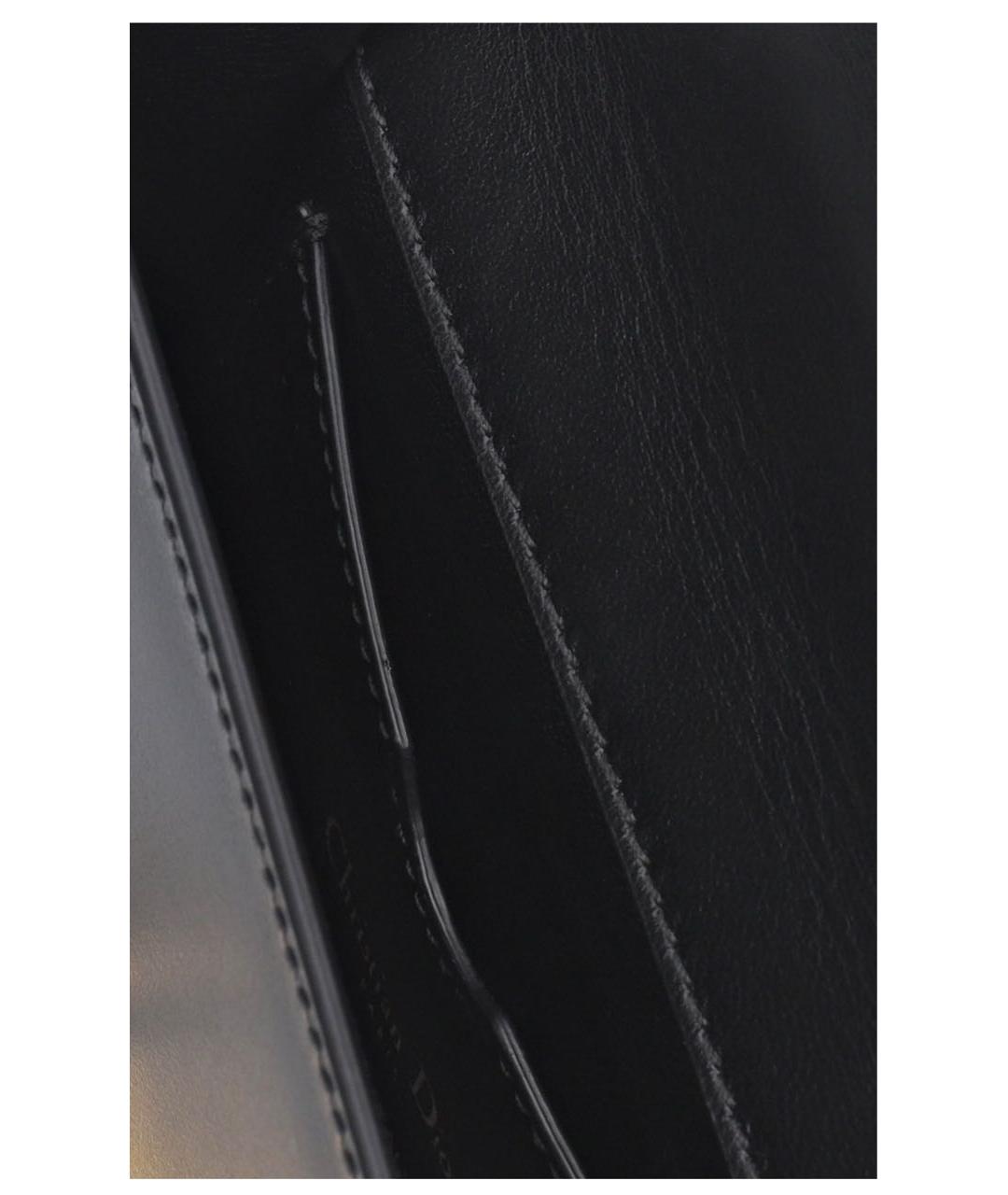 CHRISTIAN DIOR Черная кожаная сумка через плечо, фото 7