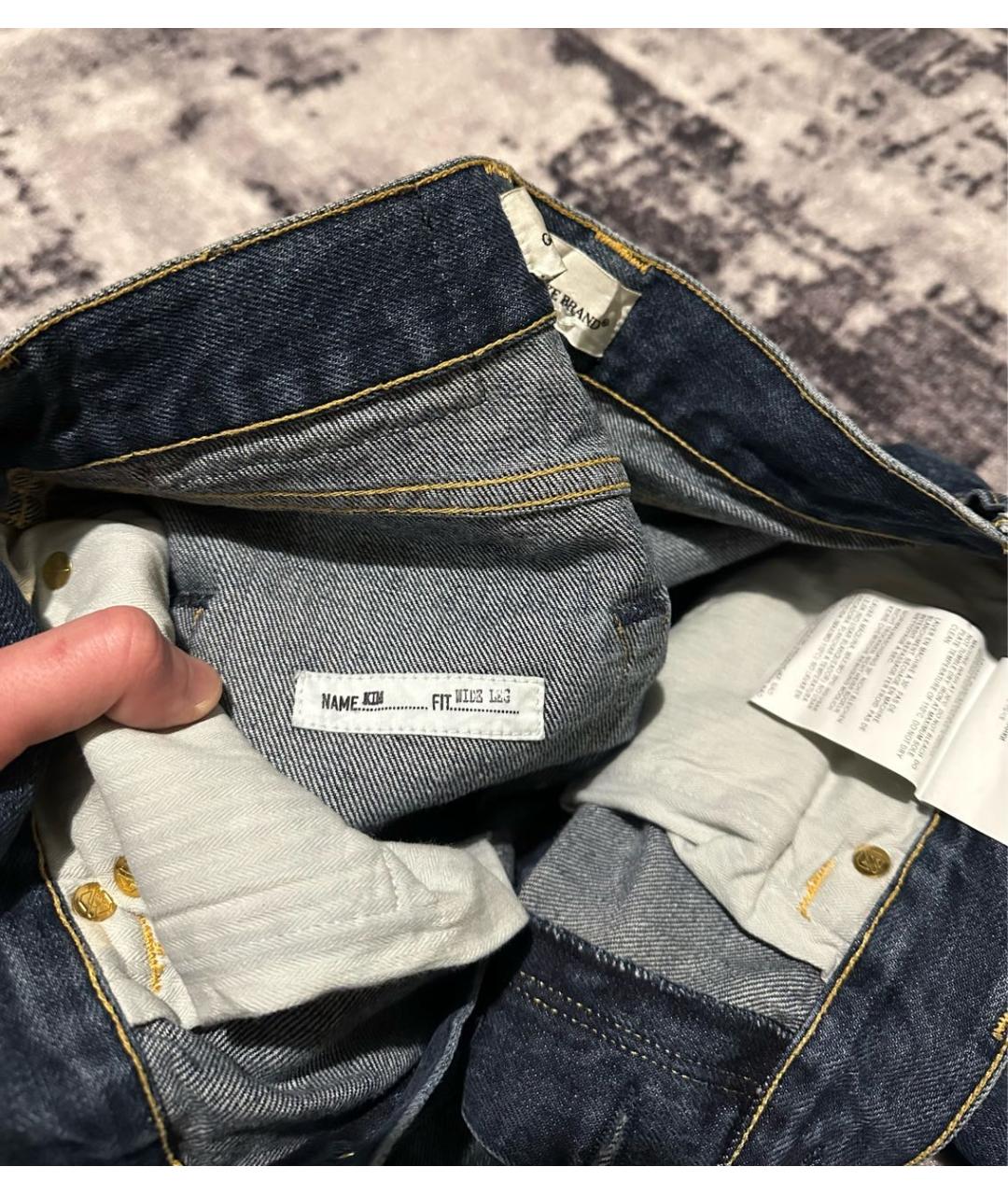 GOLDEN GOOSE DELUXE BRAND Синие хлопковые прямые джинсы, фото 6