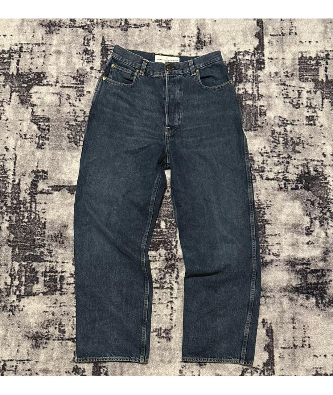 GOLDEN GOOSE DELUXE BRAND Синие хлопковые прямые джинсы, фото 9