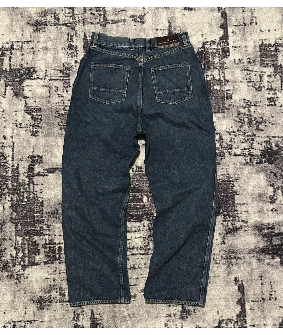 GOLDEN GOOSE DELUXE BRAND Синие хлопковые прямые джинсы, фото 2