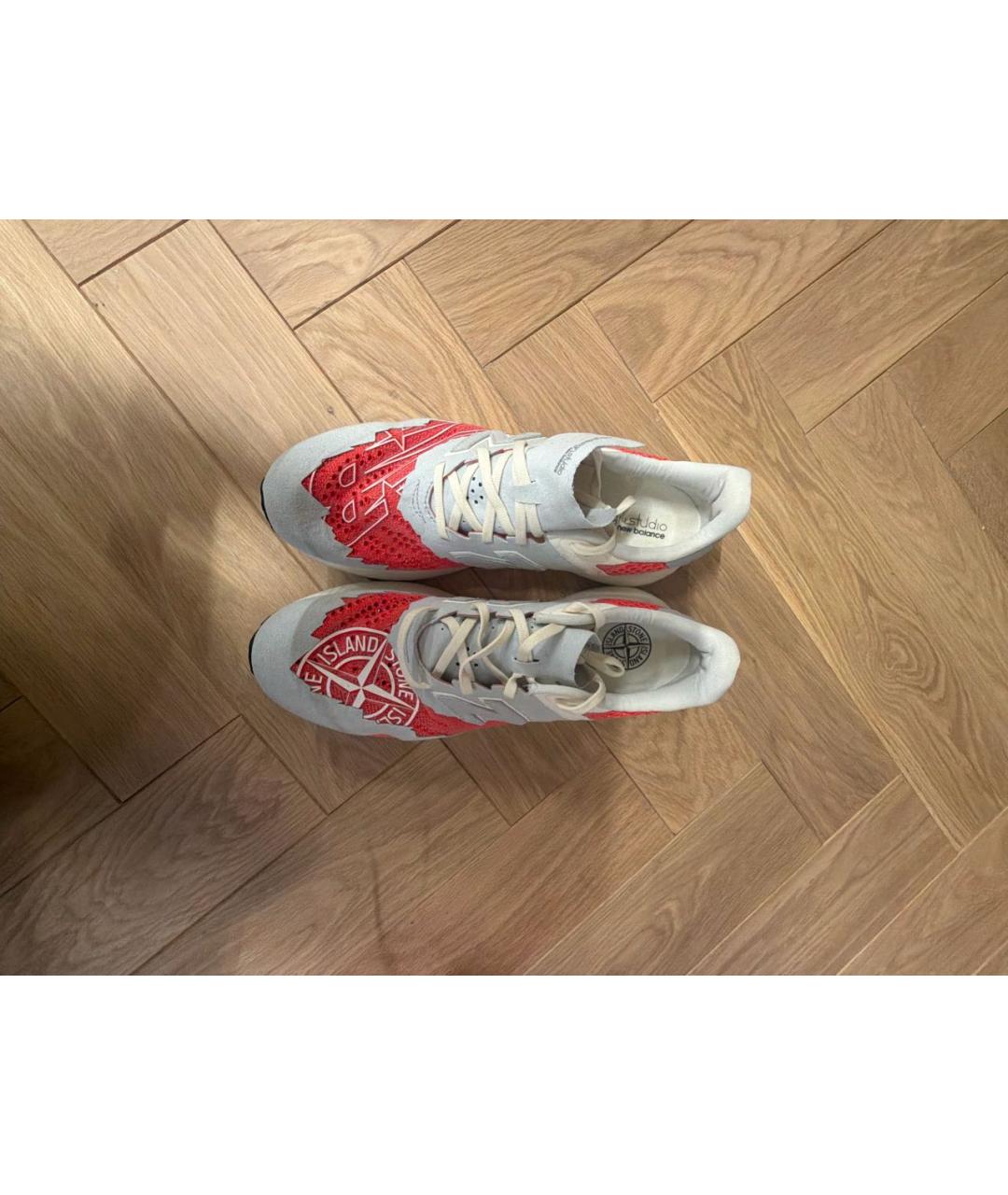 NEW BALANCE Серые замшевые низкие кроссовки / кеды, фото 3