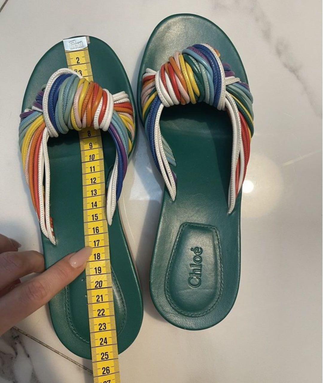 CHLOE Мульти кожаные босоножки, фото 3