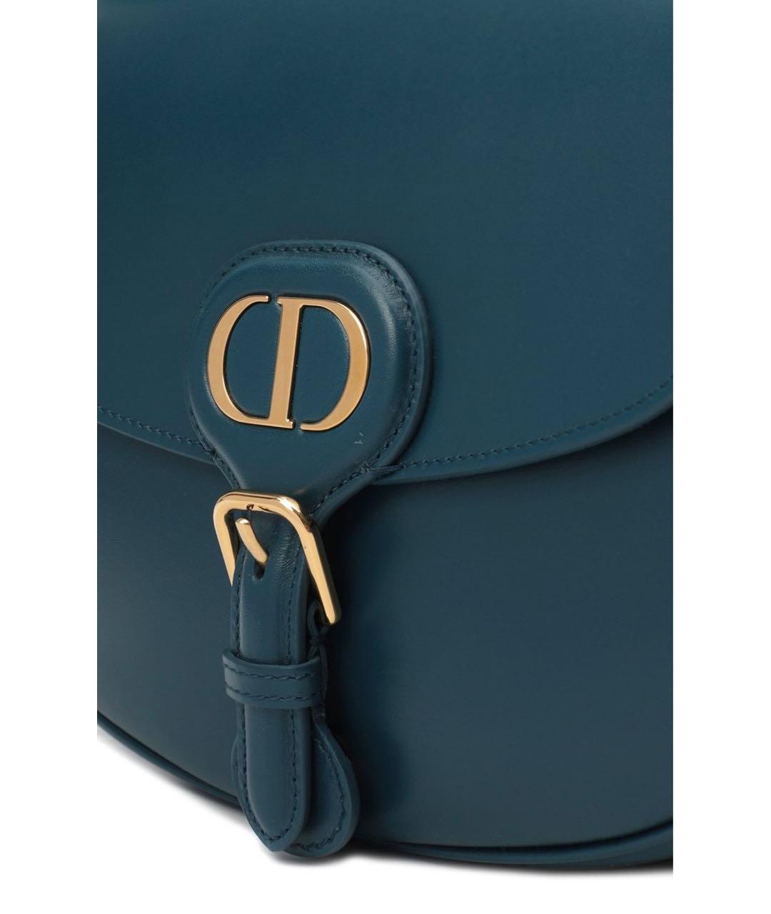 CHRISTIAN DIOR Синяя кожаная сумка через плечо, фото 6