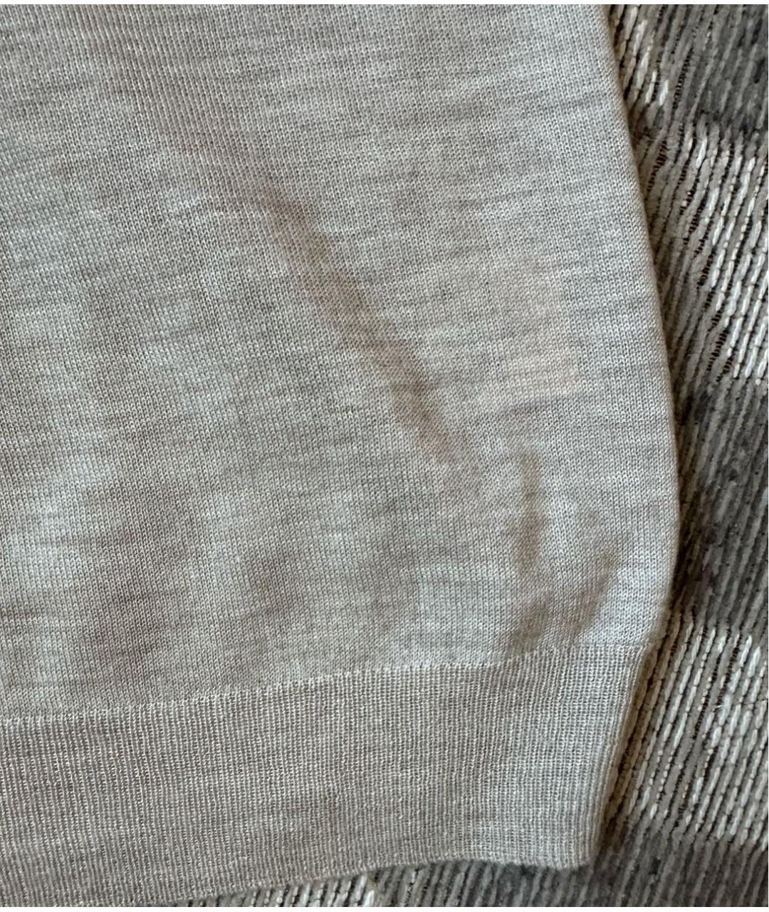 HERMES Бежевый кашемировый джемпер / свитер, фото 7