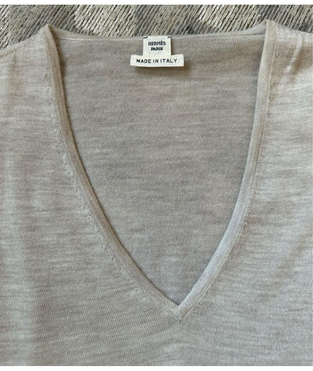 HERMES Бежевый кашемировый джемпер / свитер, фото 3