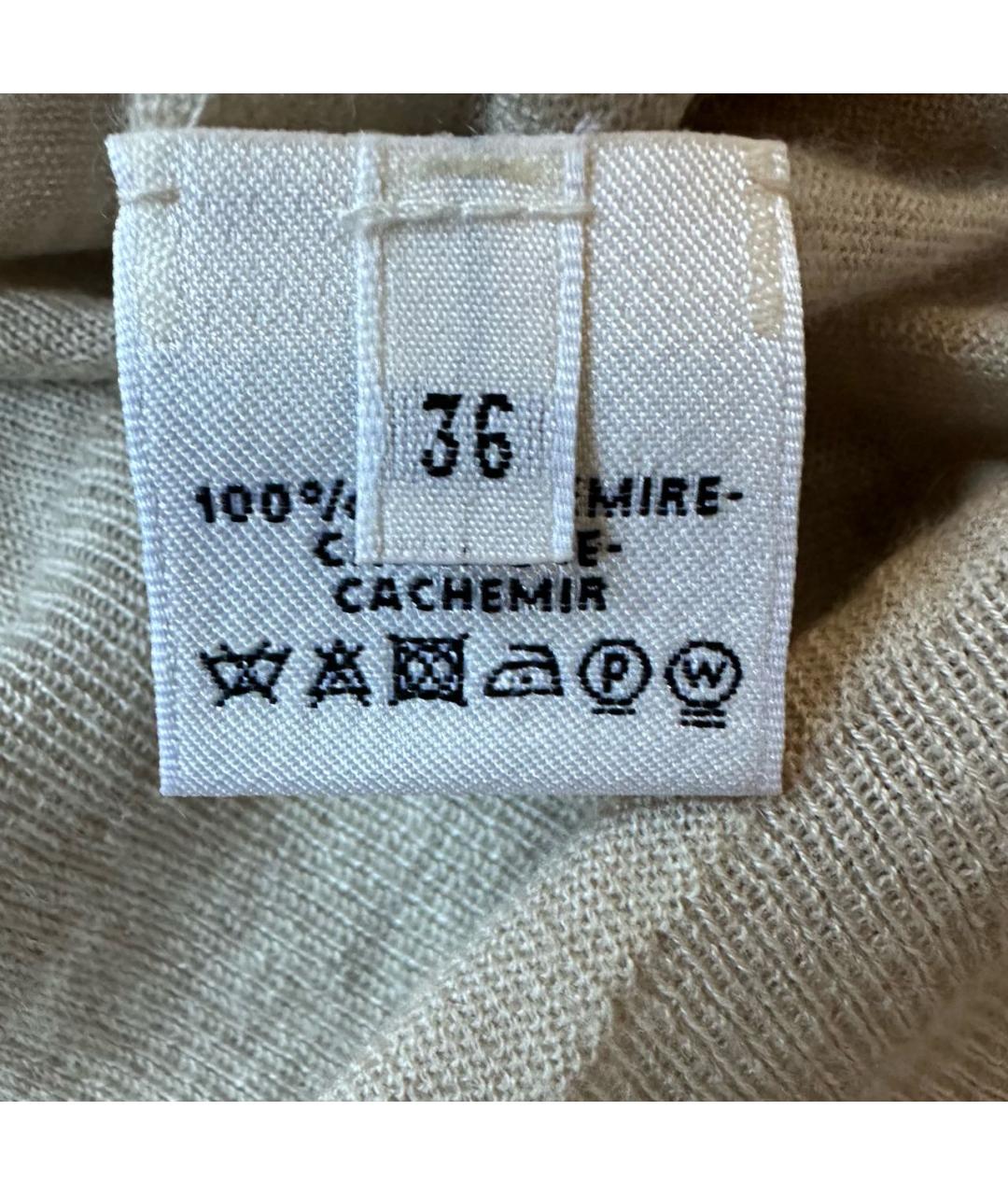 HERMES Бежевый кашемировый джемпер / свитер, фото 5