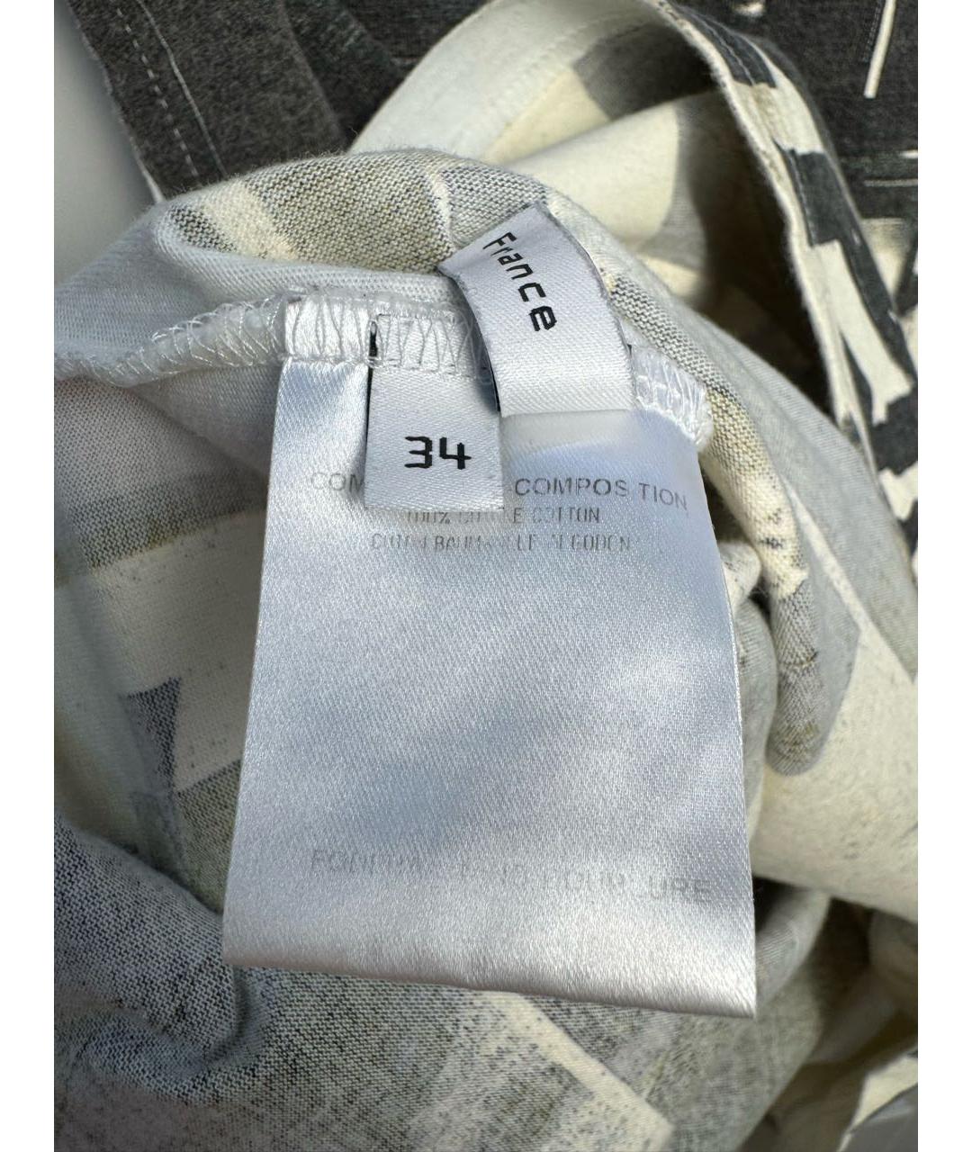 BALENCIAGA Бежевая хлопковая футболка, фото 8