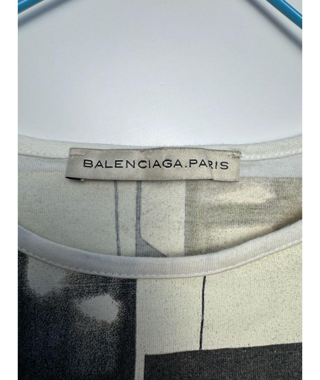 BALENCIAGA Бежевая хлопковая футболка, фото 3