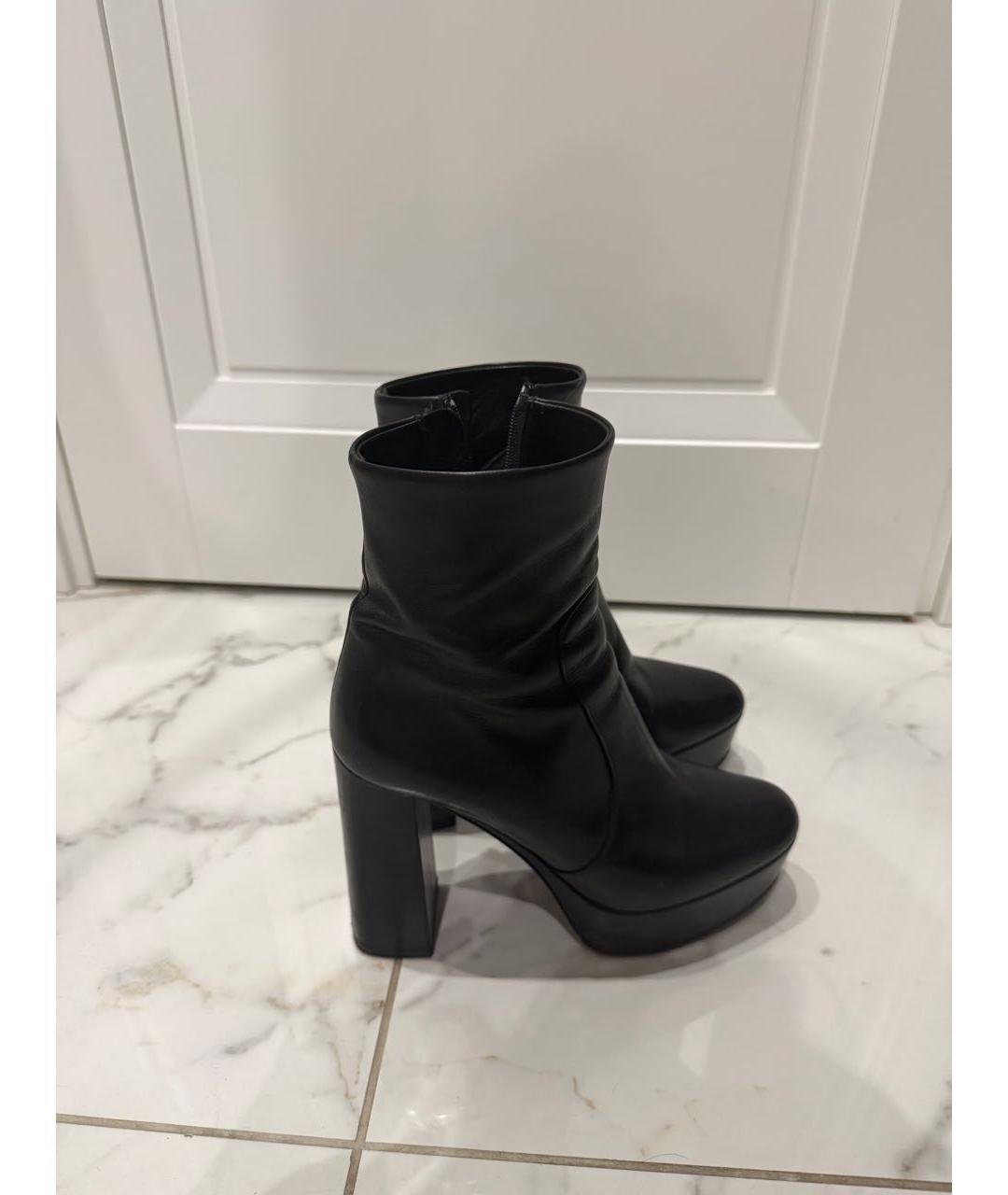 PRADA Черные кожаные ботильоны, фото 8
