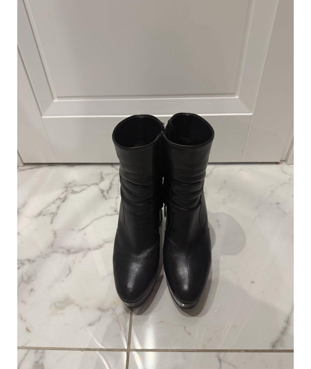 PRADA Черные кожаные ботильоны, фото 2