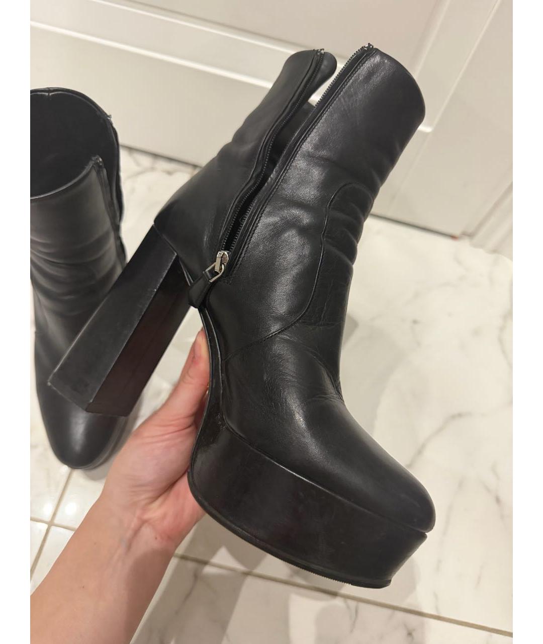 PRADA Черные кожаные ботильоны, фото 6