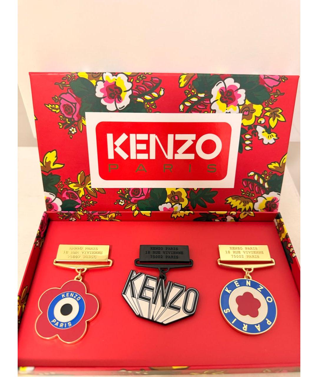 KENZO Мульти металлическая булавка / брошь, фото 9