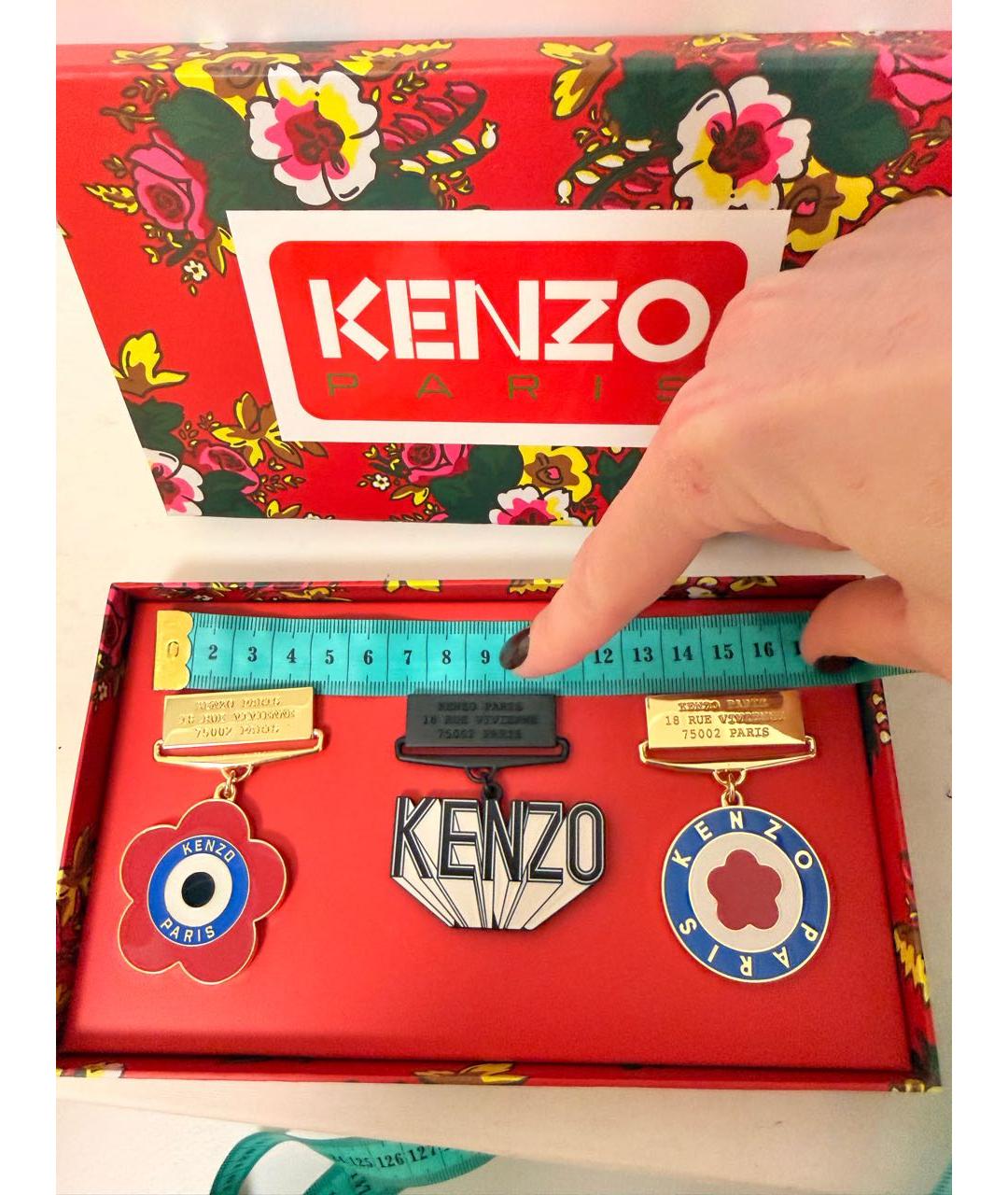 KENZO Мульти металлическая булавка / брошь, фото 7