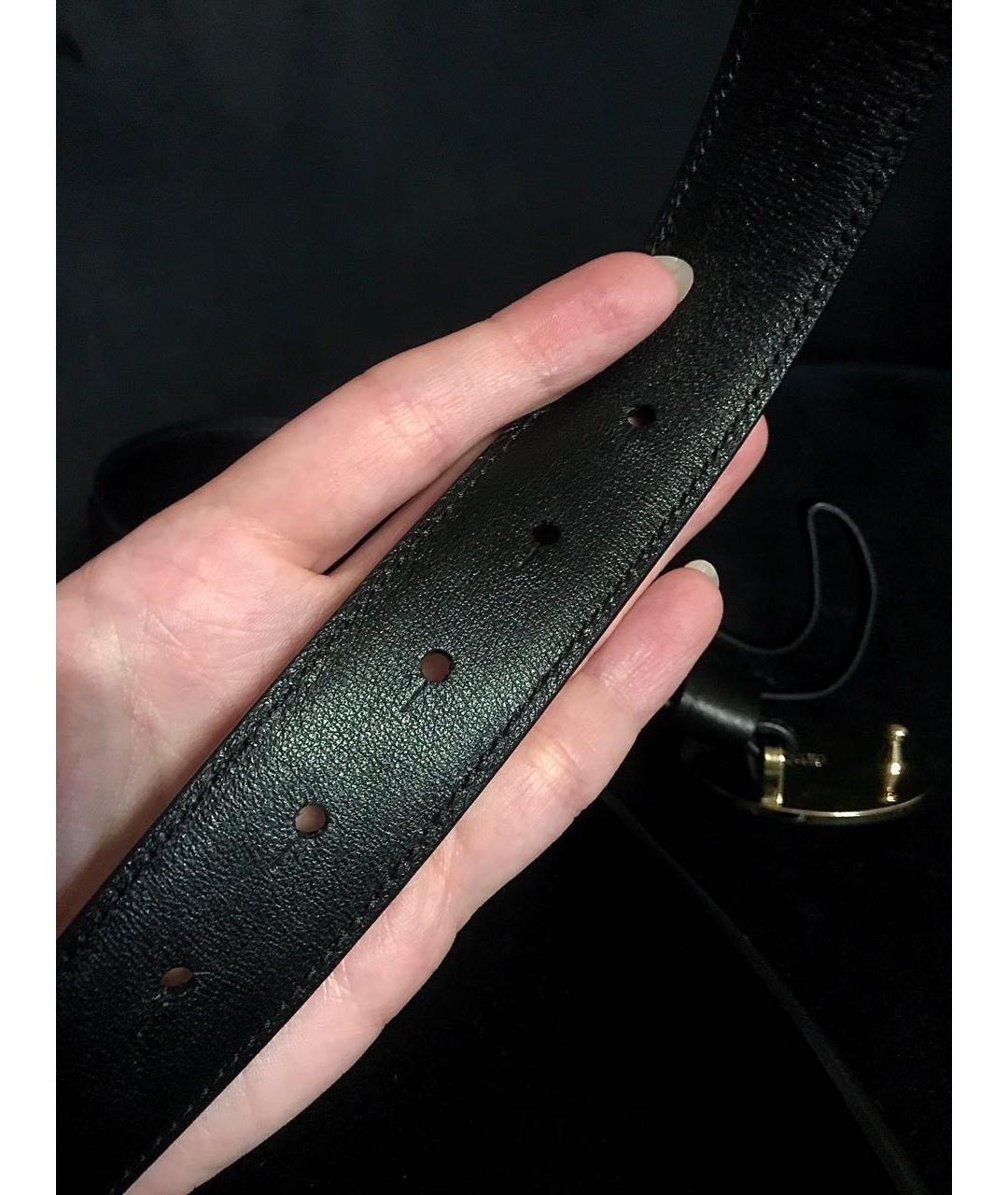 VERSACE Черный кожаный ремень, фото 6