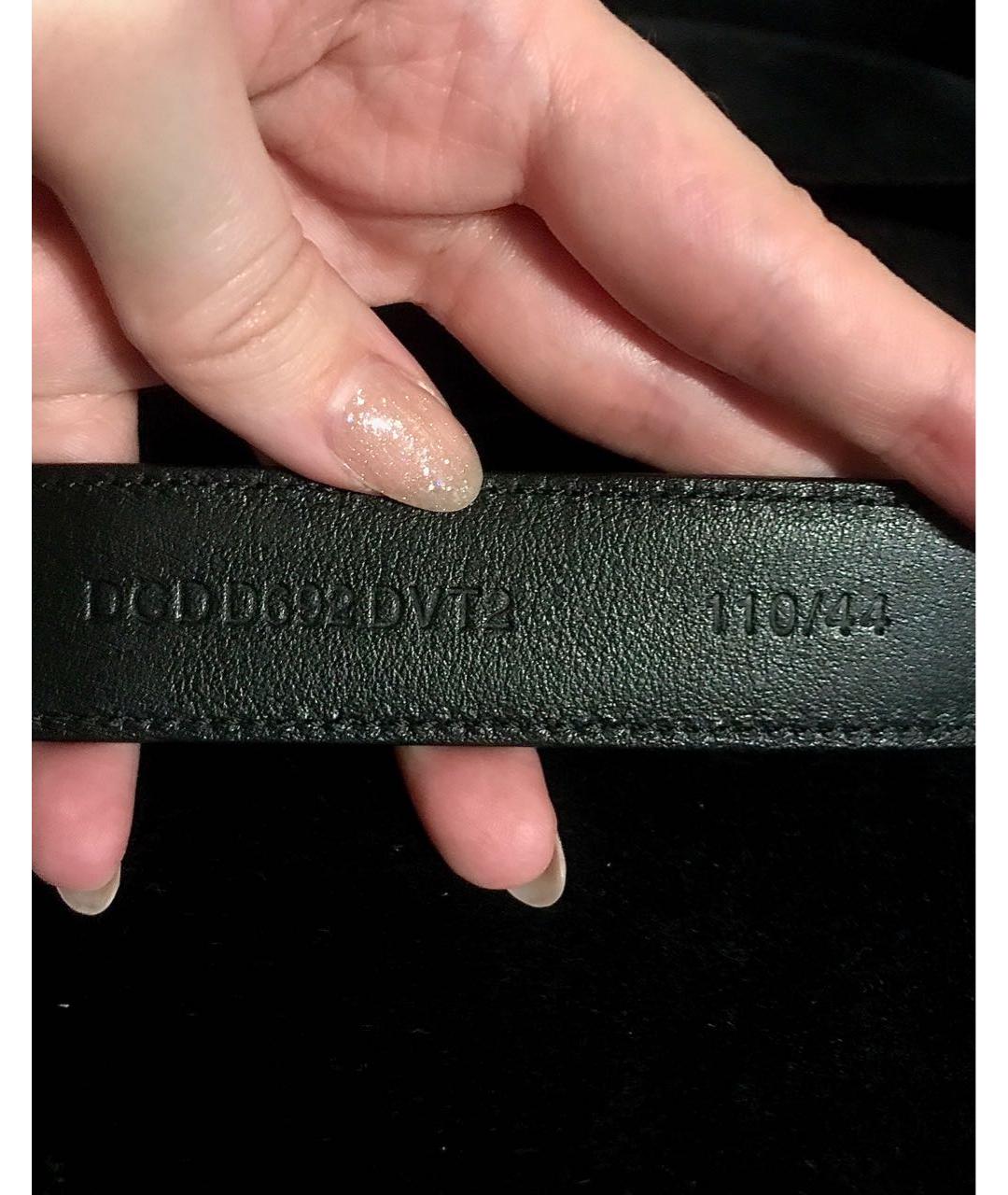 VERSACE Черный кожаный ремень, фото 4