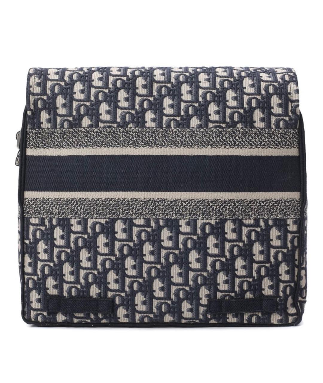 CHRISTIAN DIOR Синяя хлопковая сумка тоут, фото 3