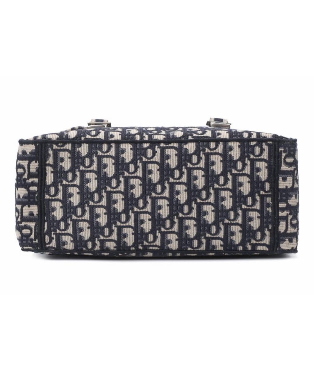 CHRISTIAN DIOR Синяя хлопковая сумка тоут, фото 6