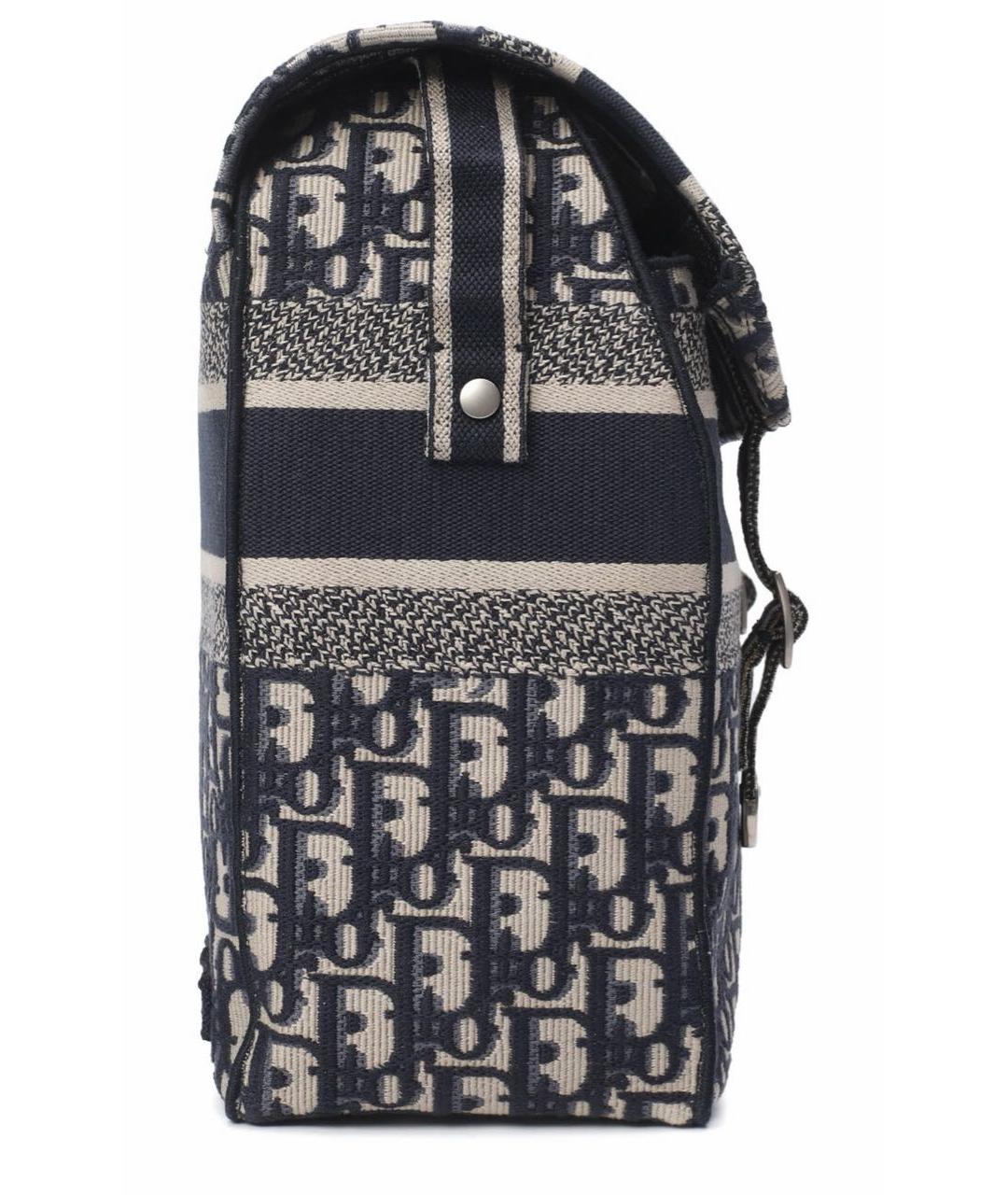 CHRISTIAN DIOR Синяя хлопковая сумка тоут, фото 5