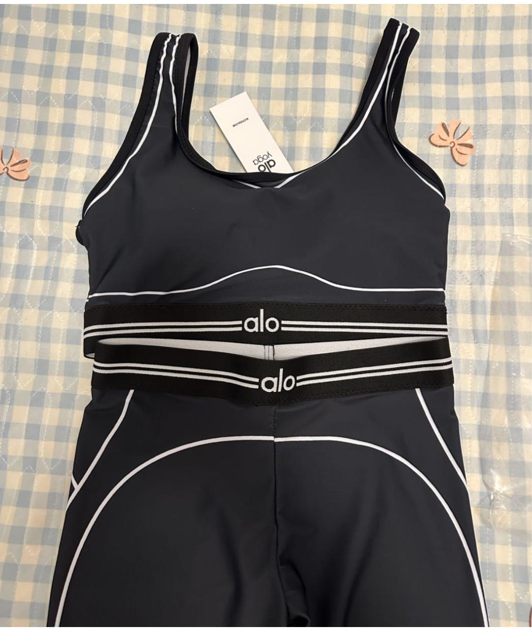 ALO YOGA Черная майка, фото 5
