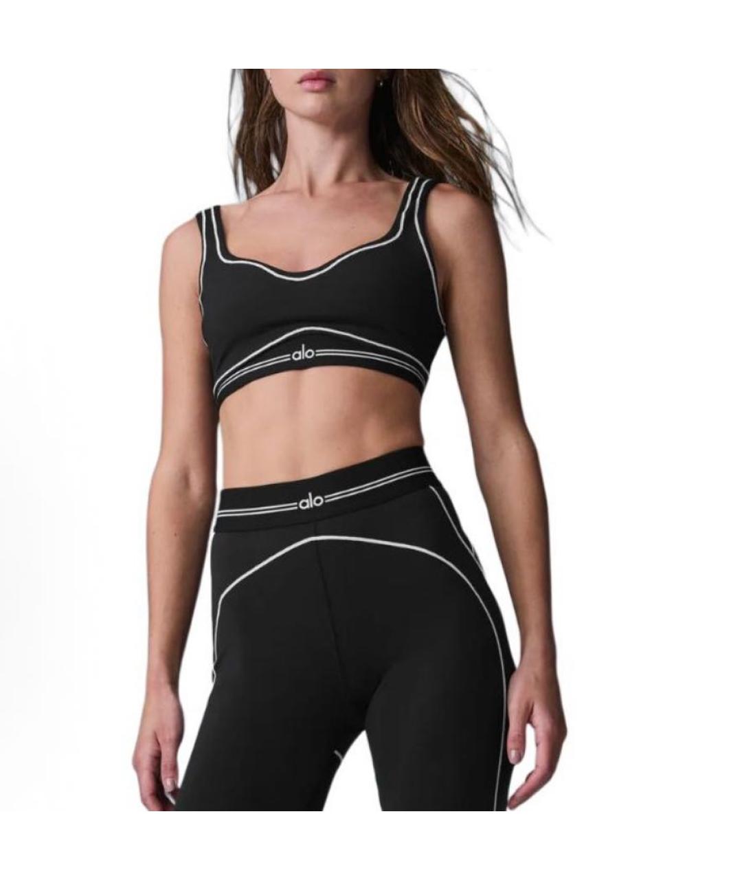 ALO YOGA Черная майка, фото 2