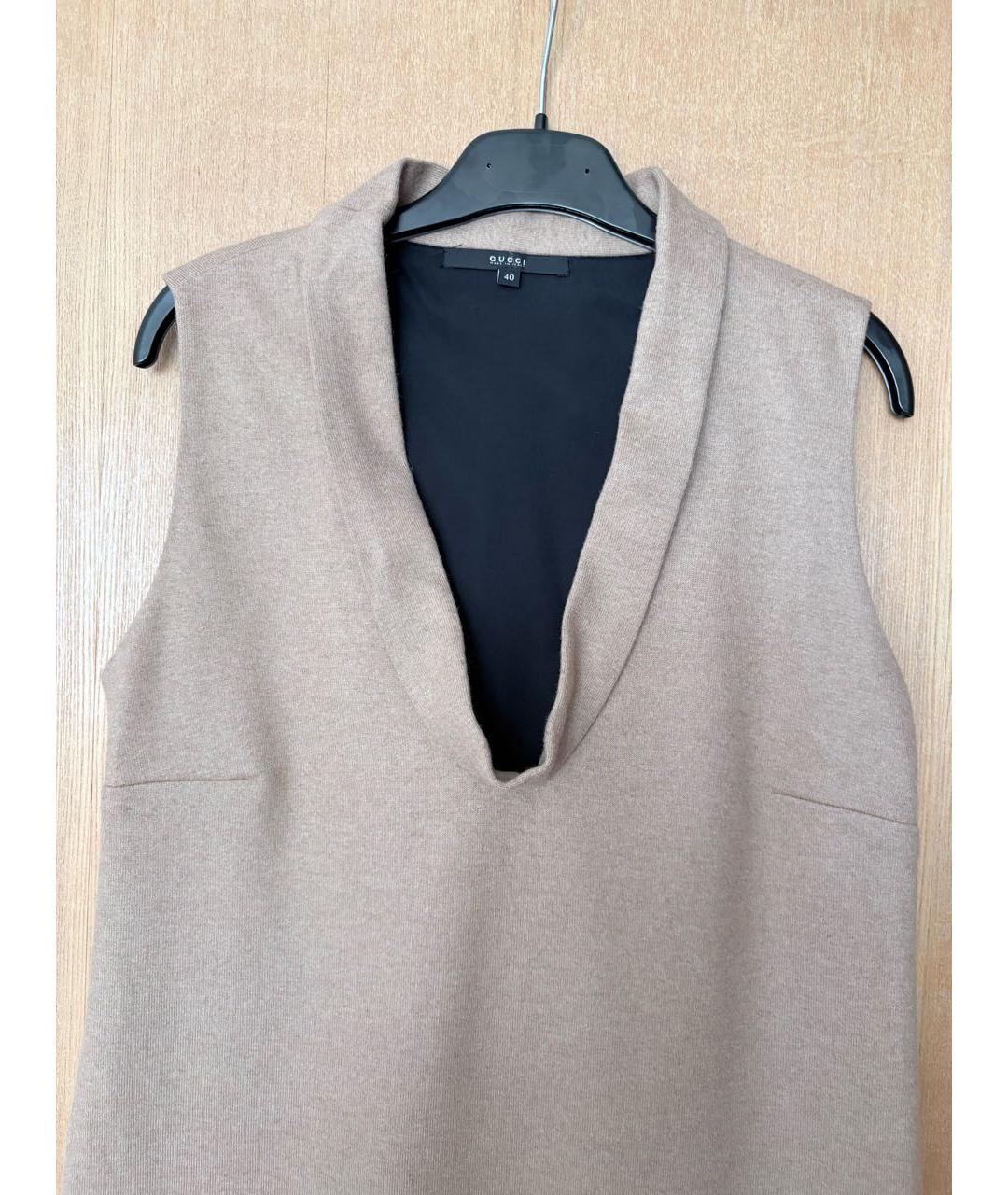 GUCCI Горчичное повседневное платье, фото 2