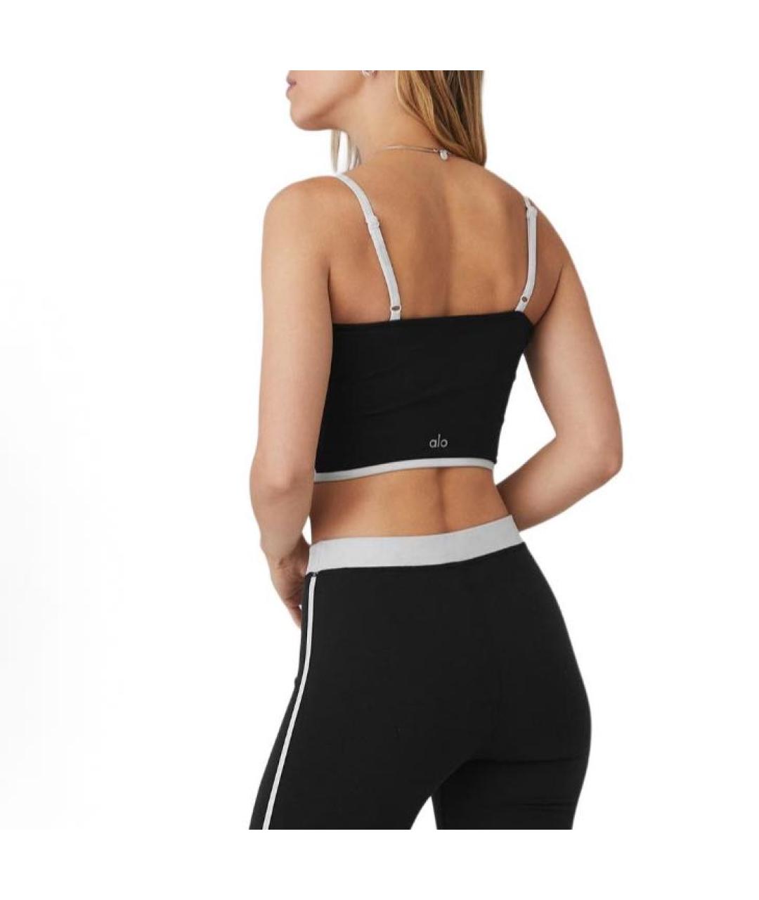 ALO YOGA Черная майка, фото 4