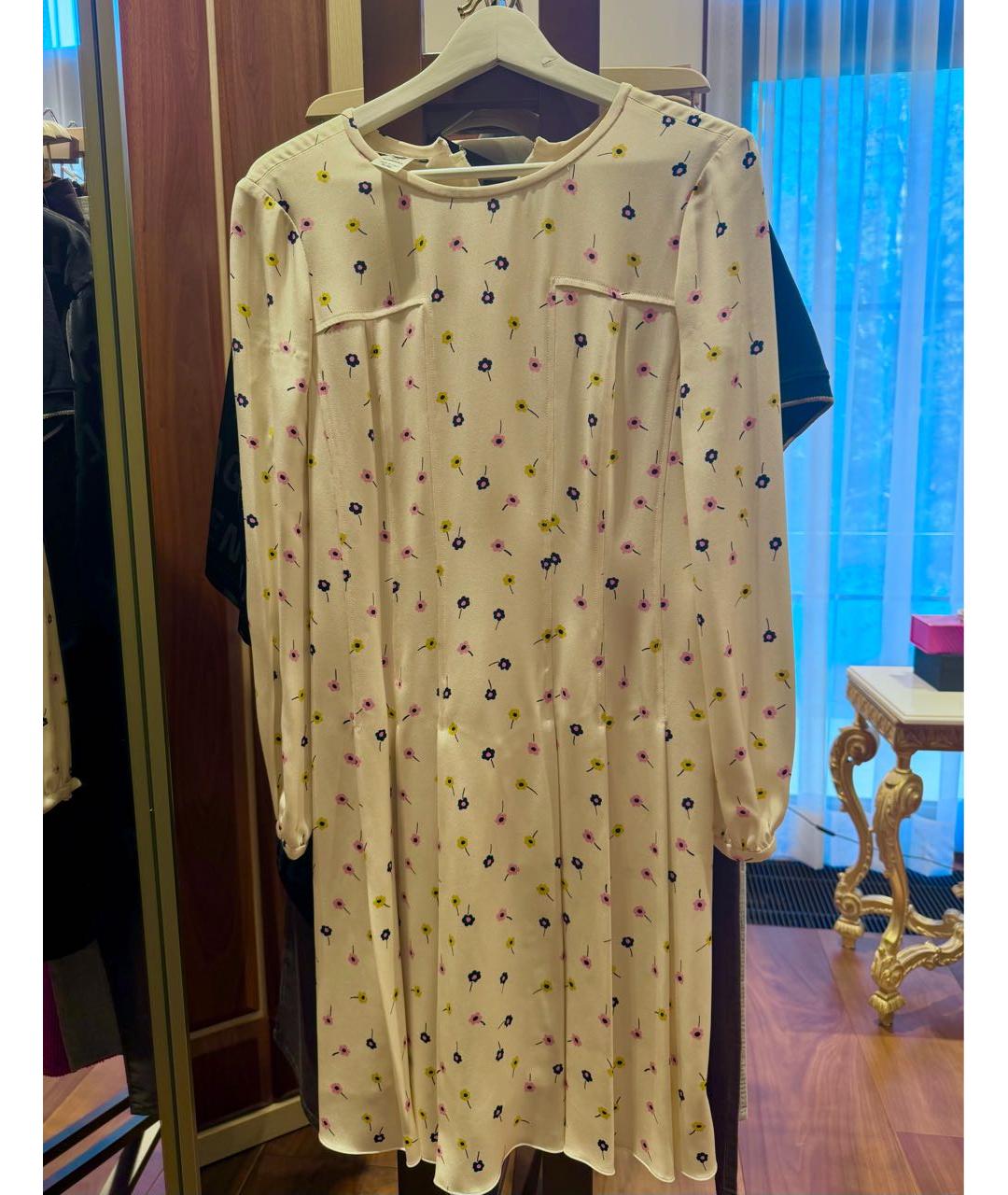 OSCAR DE LA RENTA Мульти шелковое повседневное платье, фото 2