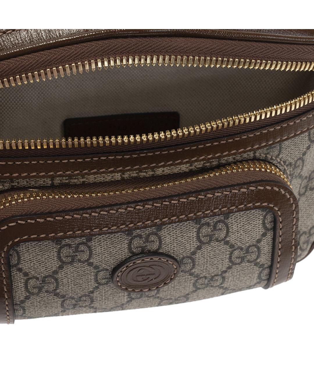 GUCCI Коричневая поясная сумка, фото 3