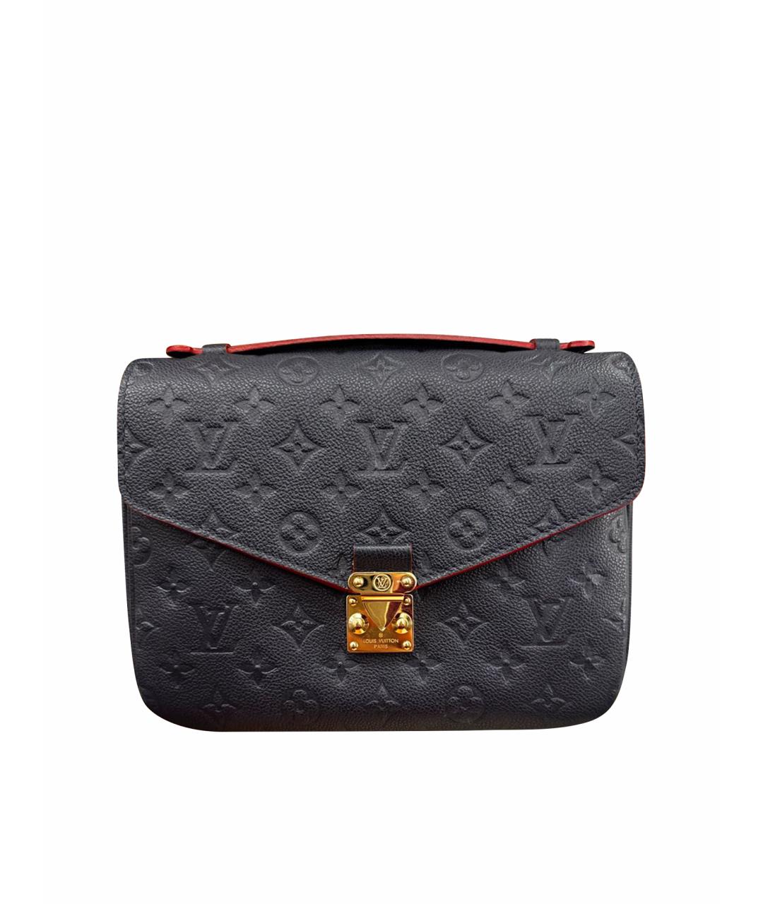 LOUIS VUITTON Темно-синяя кожаная сумка через плечо, фото 9