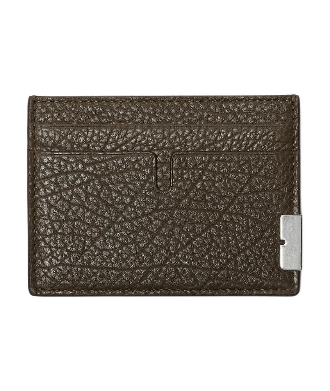 BURBERRY Коричневый кожаный кардхолдер, фото 1